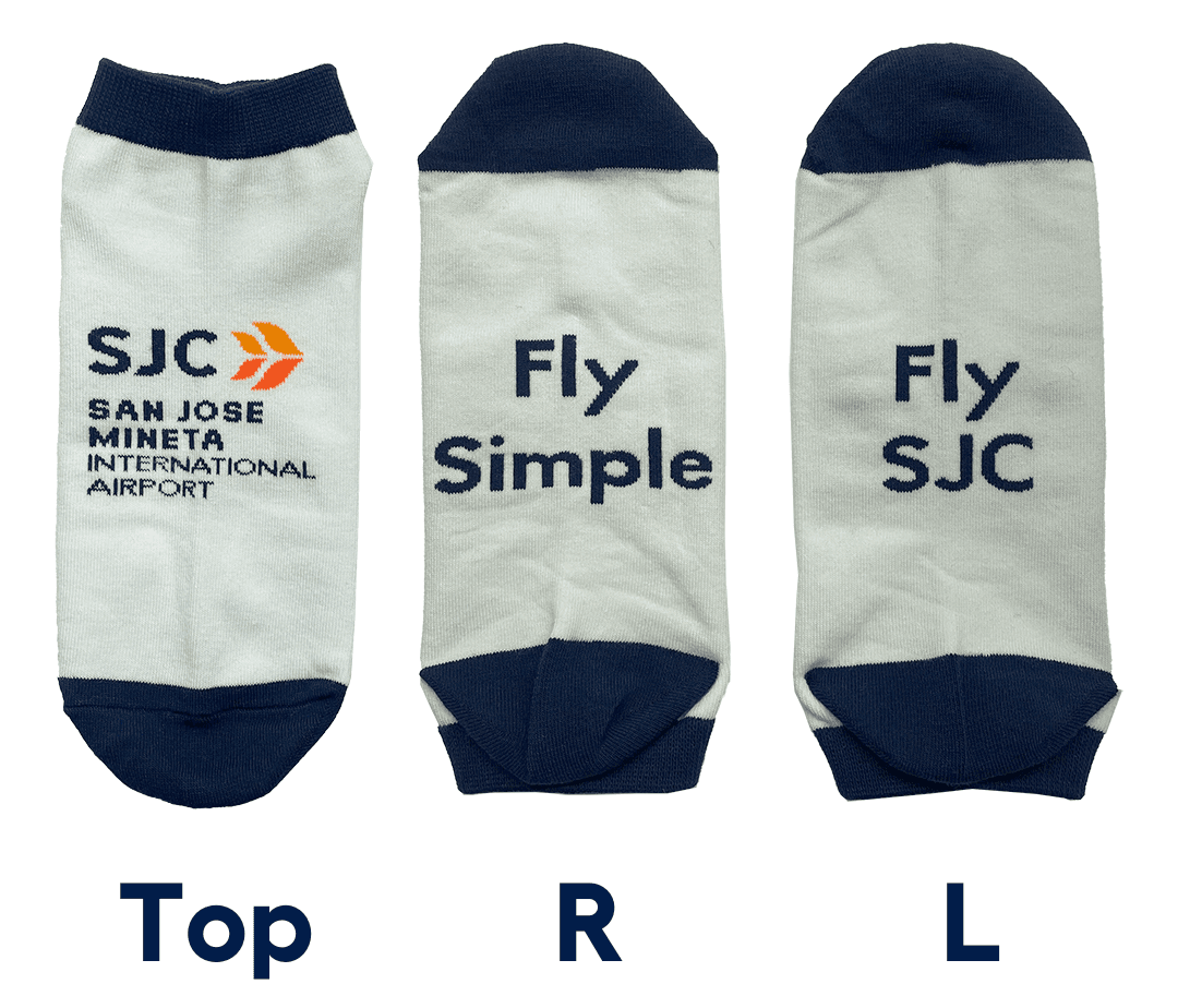 "Fly Simple, Fly SJC" Ankle Sock - One Size